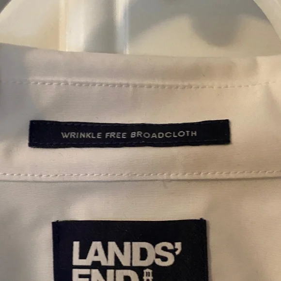 Lands' End Crisp White Collared Blouse - Picture 3 of 4